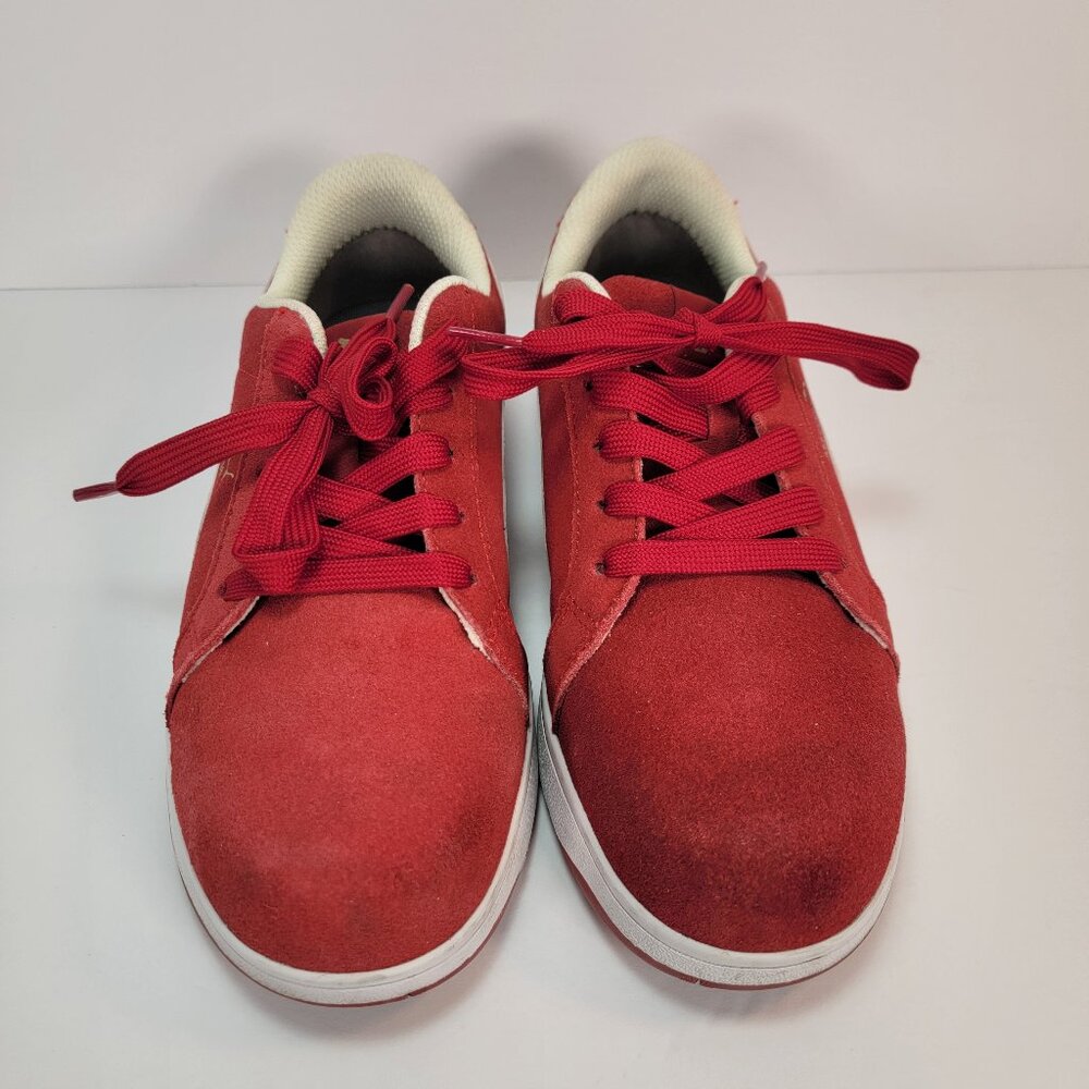 Puma Iconic Suede Women's Size 6.5 Red Athletic Safety Toe Shoes Sneakers